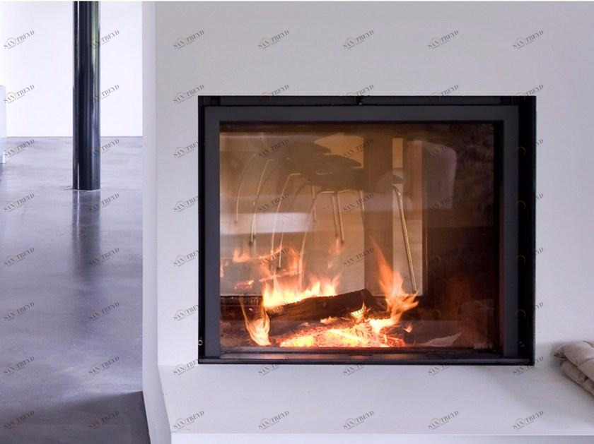 Stûv Двусторонний дровяной камин из стали и стекла Stûv 21 sun-id-1446920