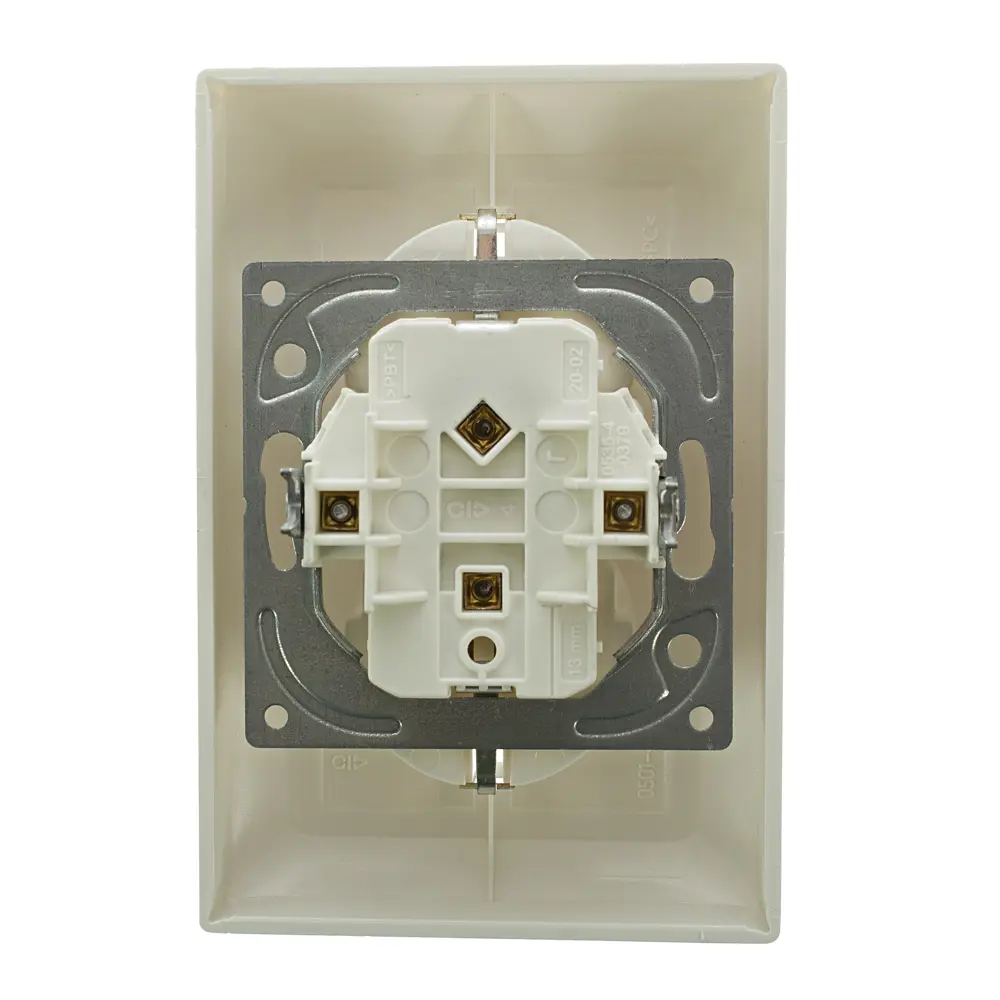 Розетка двойная встраиваемая ABB Basic 55 с заземлением, цвет белый STLM-2124480 - Вид №2