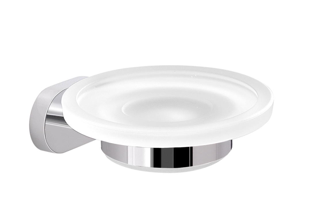 BE11(13) Gedy G-Bernina, настенная стеклянная мыльница, цвет хром 