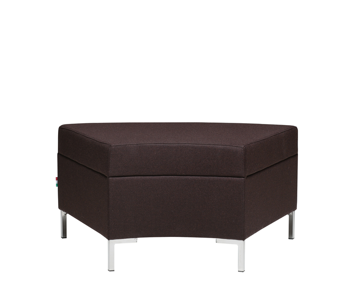 Abaco 761 Модульная система сидений. Сиденье мягкое. Стальной каркас. Изогнутый модуль пуфа 45 ° открывается / закрывается. Et al. Abaco