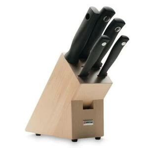 Набор ножей Silverpoint на светлой деревянной подставке, 4 шт.