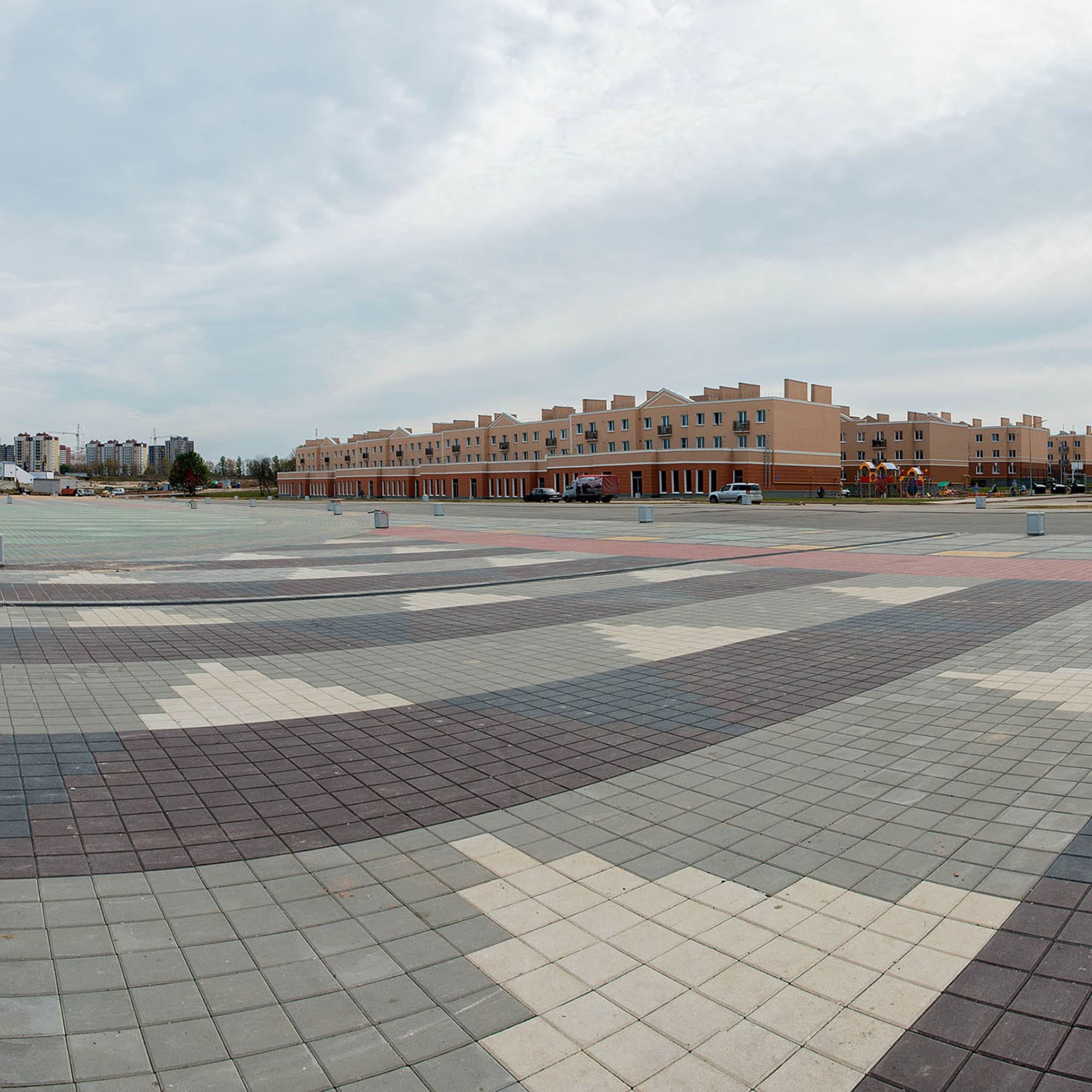 82001775 Плитка тротуарная двухслойная Braer Лувр 100х100x60 мм цвет серый Santreyd  - Вид №4