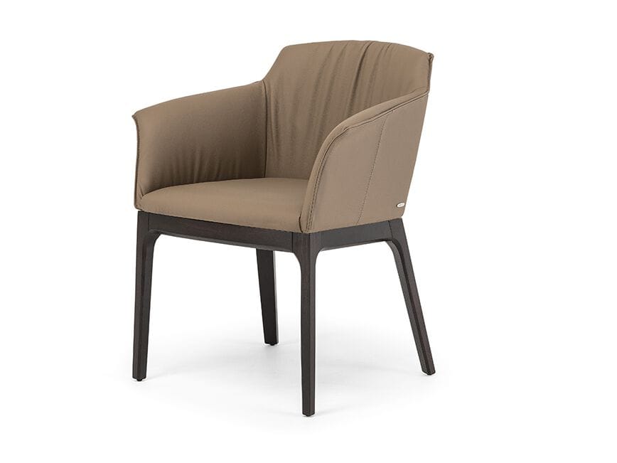 Кожаный мягкий стул с подлокотниками Cattelan italia MUSA ARCH-00119311