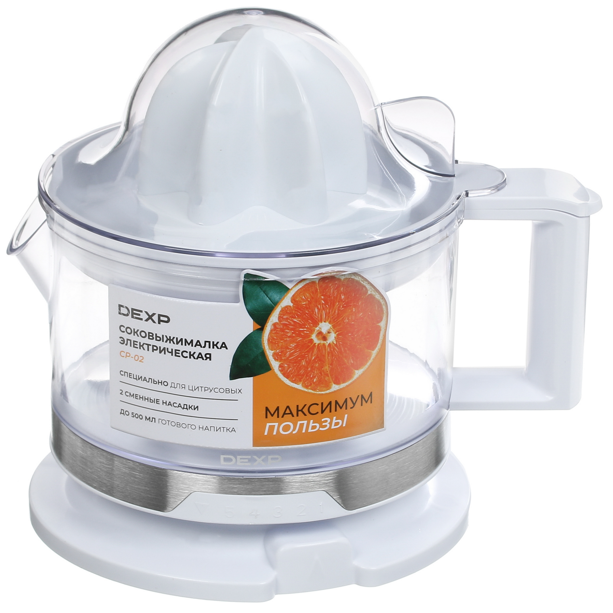 9977430 Соковыжималка электрическая DEXP CP-02 белый STDN-0083620