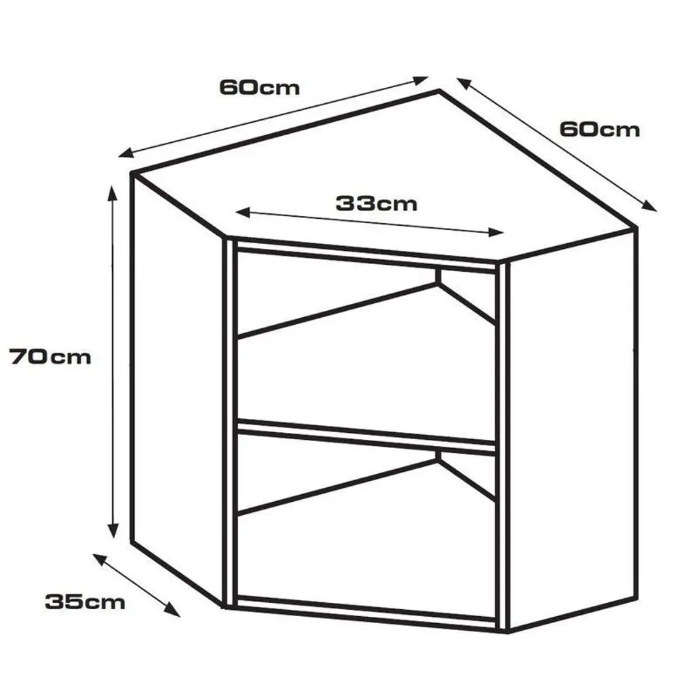 Каркас навесной угловой 60x70x60 см, ЛДСП, цвет белый 13252127 STLM-2120772 DELINIA  - Вид №7