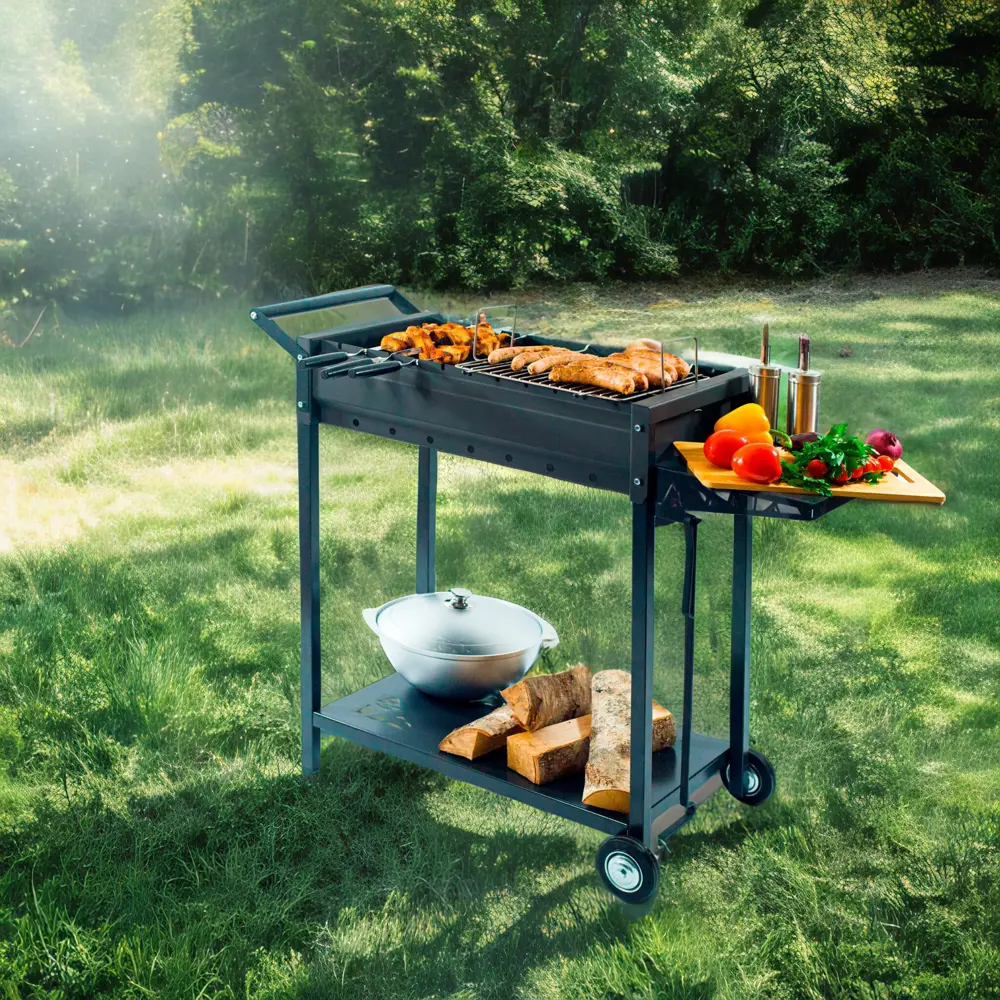 Мангал Дачный сезон Майский М-60 102x48x84 см сталь черный Santreyd STLM-2193701 - Вид №3