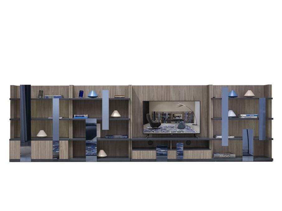 Деревянная оборудованная стена с подставкой для телевизора ROCHE BOBOIS Toccata ARCH-00010116