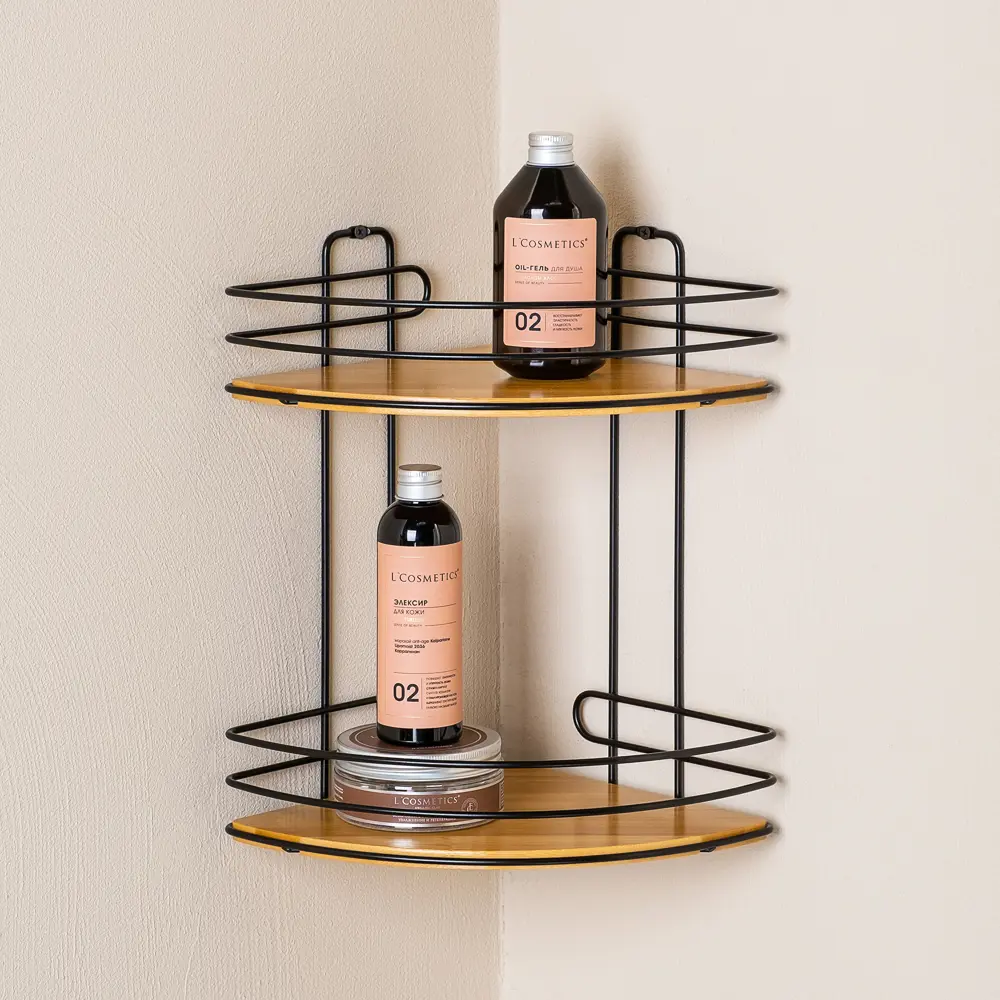 Полка угловая 21.8х21.8х32.8 см, цвет черный Santreyd Без серии STLM-2012177 - Вид №6