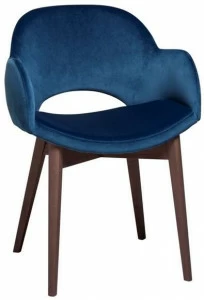 Tonin Casa Стул с бархатными подлокотниками и деревянной основой Beetle