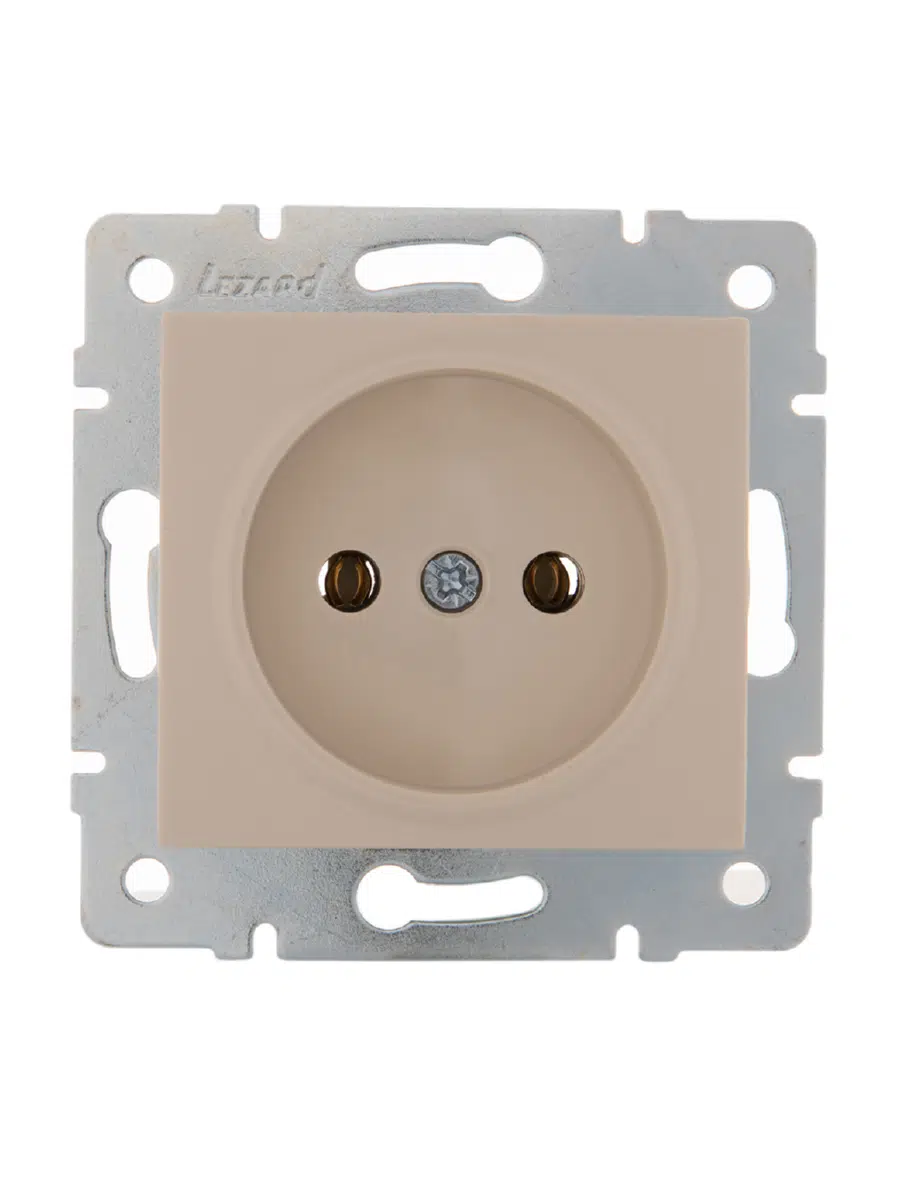 KARINA Розетка бз кремовый LEZARD 707-0388-121В