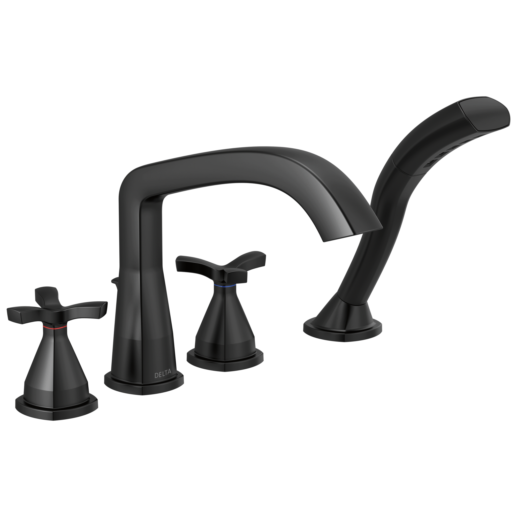 T47766-BL Римская ванна с четырьмя отверстиями Delta Faucet Stryke Матовый черный 