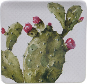 10641607 Certified International Тарелка закусочная Certified Int. Кактусы.Мамиллярия в цвету 22см, керамика Керамика