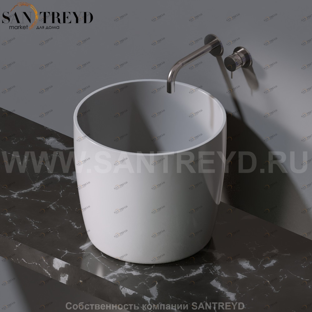 L106.117 Накладная раковина на столешницу  овальная A. e T. Italia PILLAR AeT ITALIA