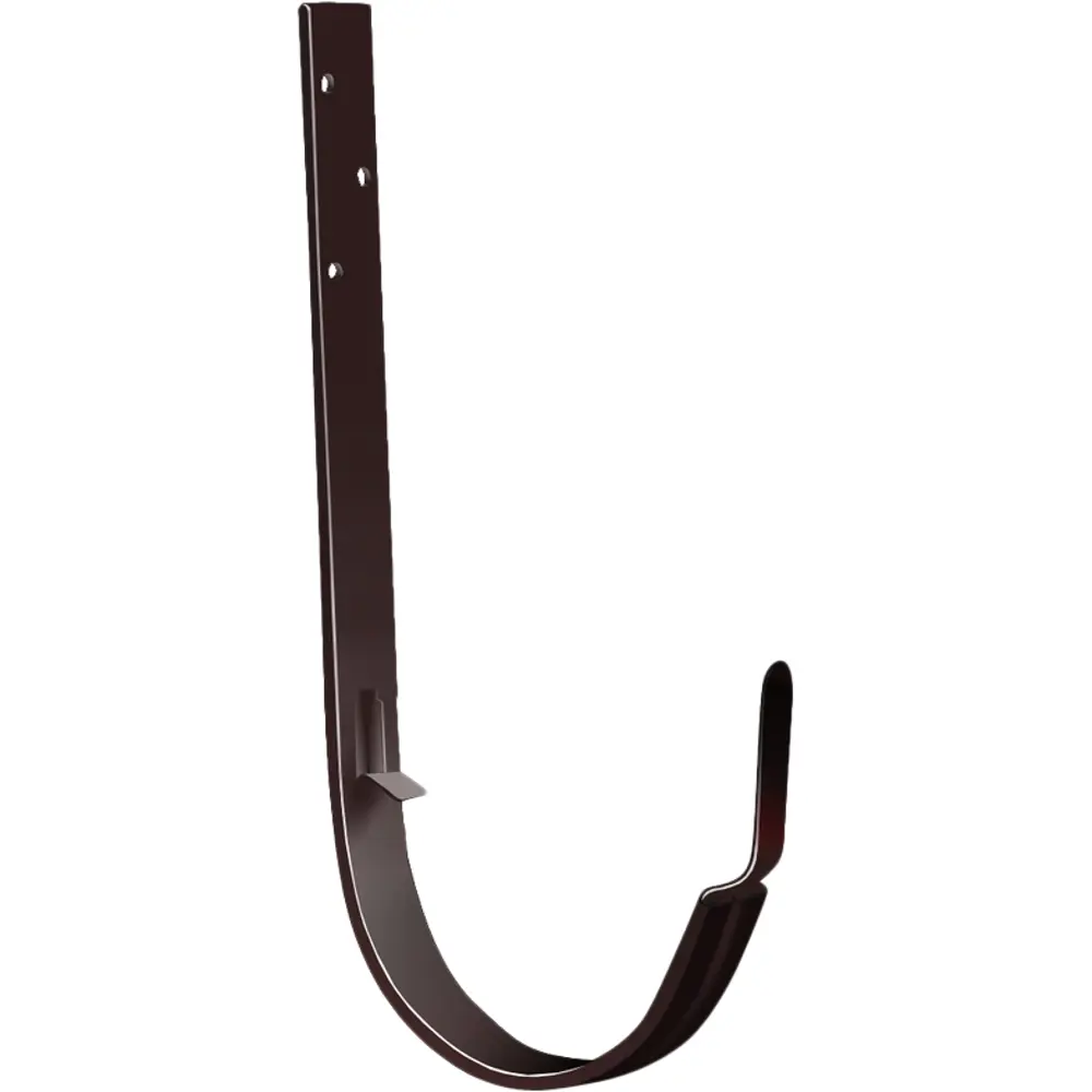 Кронштейн для желоба длинный GL PE 125 мм цвет шоколад Grand Line STLM-2119826