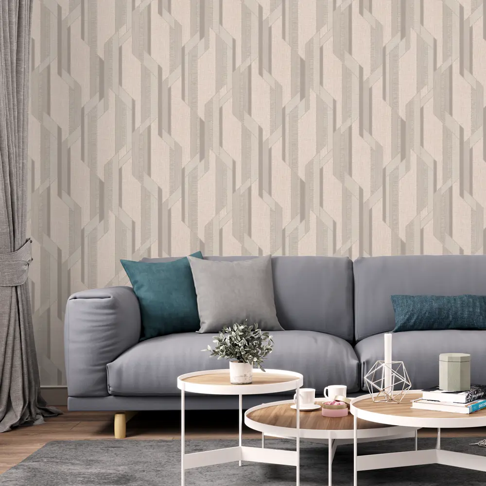 Обои флизелиновые Palitra Life Manchester бежевые 1.06 м PL71612-24 STLM-2053821 - Вид №2