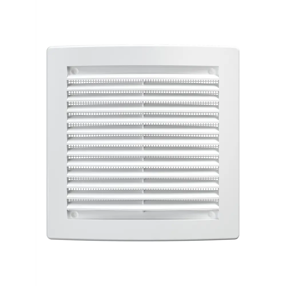 Вентиляционная решетка с сеткой Fonet 150x150 мм пластик цвет белый STLM-2174650 - Вид №1