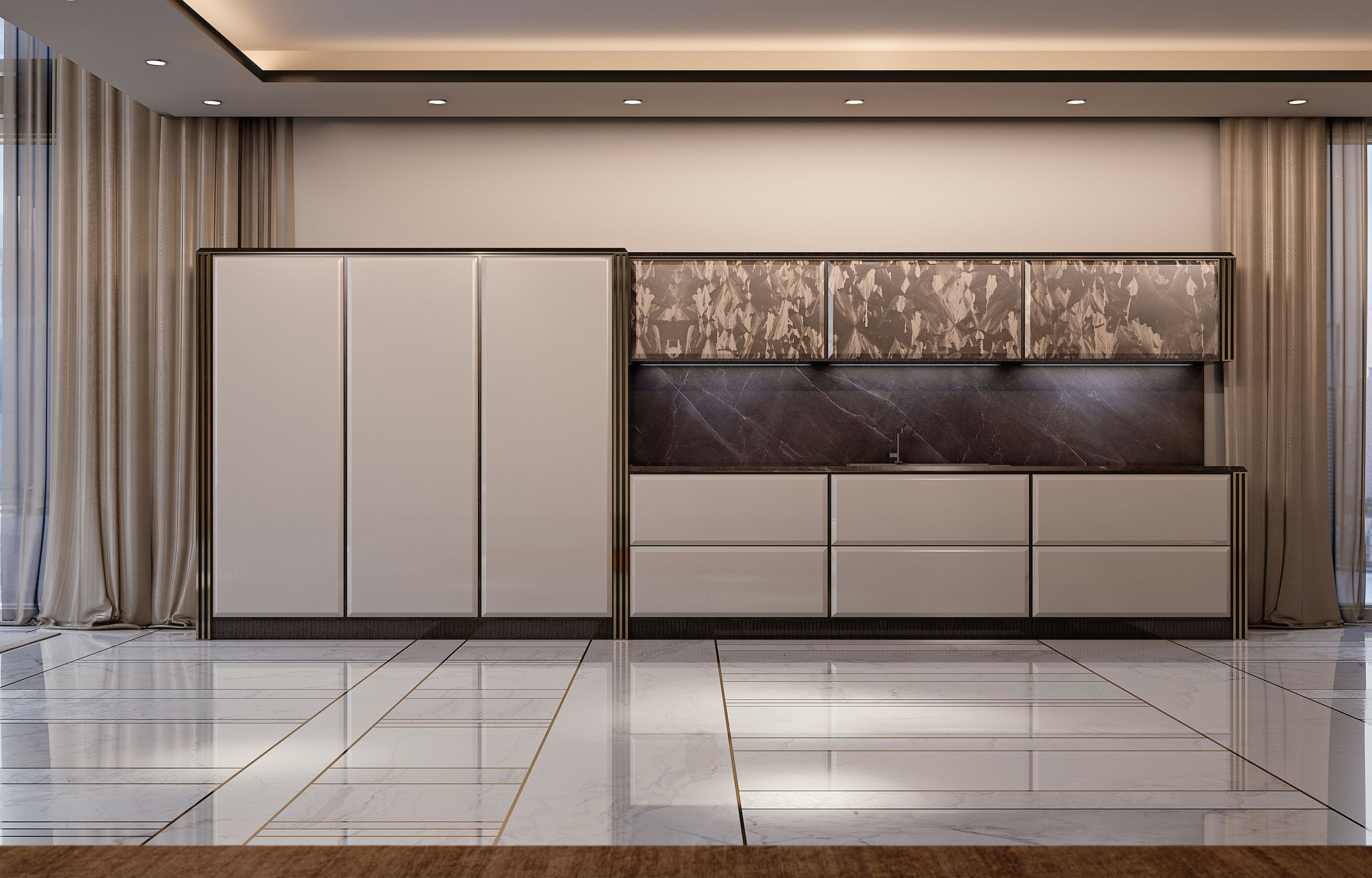 Деревянная линейная кухня на заказ Bizzotto Italia Symphony-Infinity ARCH-00133258 - Вид №1