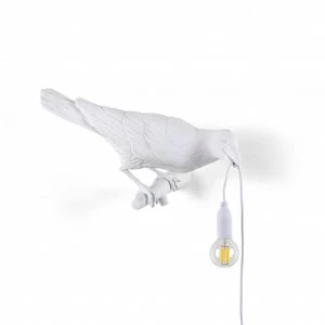 Светильник настенный белый Bird Lamp White Looking Right 14731 SELETTI С ПТИЧКОЙ 00-3882935 Белый