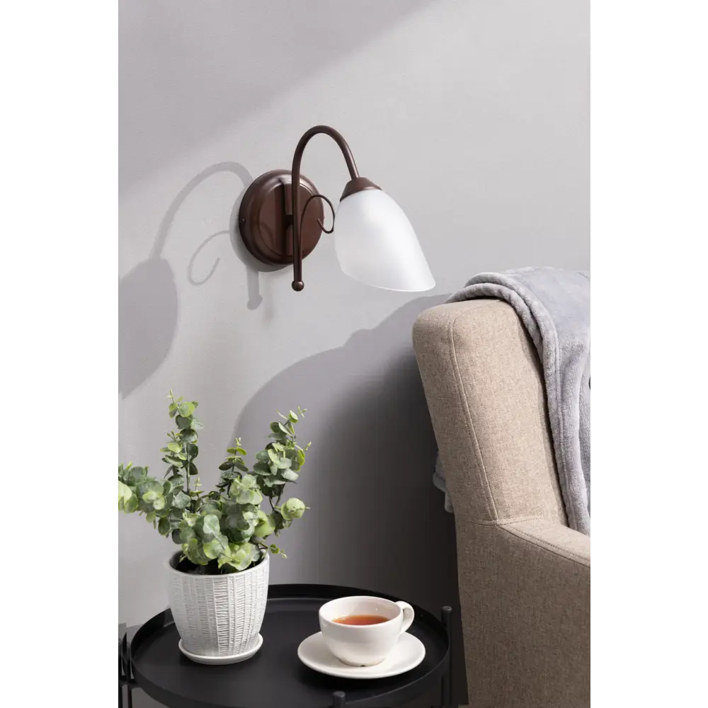Настенный светильник бра Vitaluce Брауни 1 лампа 3м² Е14 цвет коричневый матовый STLM-2089614 - Вид №7