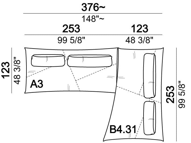 4-местный модульный диван Arketipo NIGHT FEVER ARCH-00101530 - Вид №20