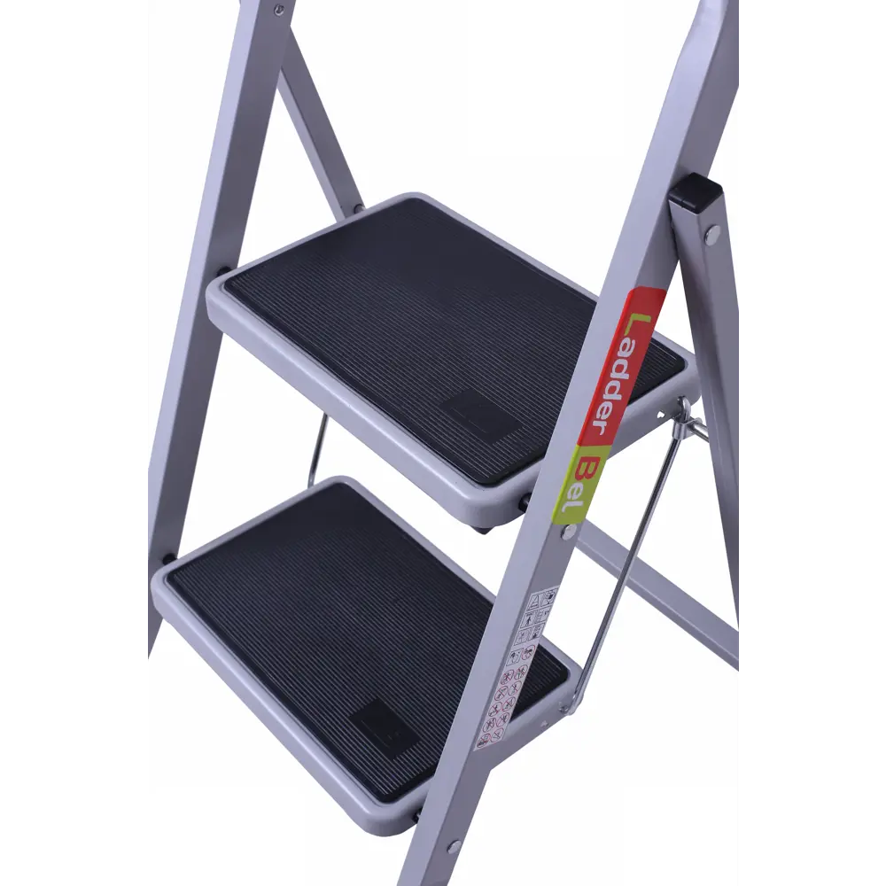 Стремянка LADDERBEL с деревянным декором - 2 ступени, нагрузка 150 кг 89364948 STLM-1330813 - Вид №1