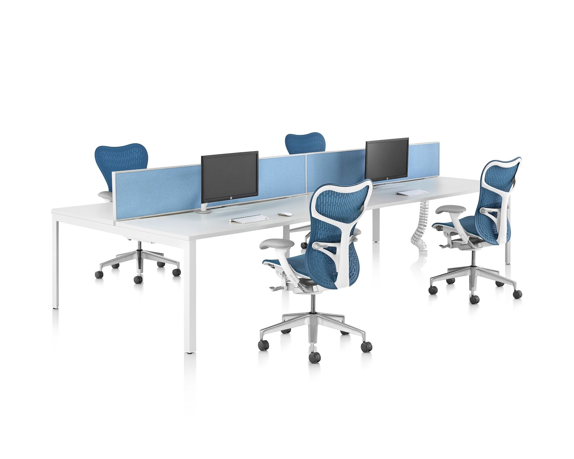 Эргономичное офисное кресло с вращающейся тканью Butterfly Herman Miller Mirra 2 ARCH-00092336 - Вид №13