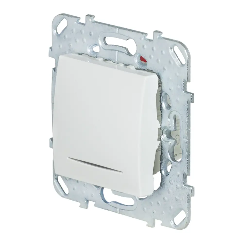 Выключатель встраиваемый Systeme Electric Unica 1 клавиша с подсветкой, цвет белый STLM-2057568 - Вид №3