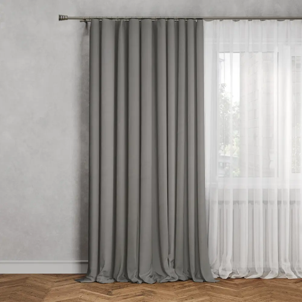 Штора MIAMOZA Stone с эффектом блэкаут в стиле неоклассика 200x280 см 89427076 STLM-1582661