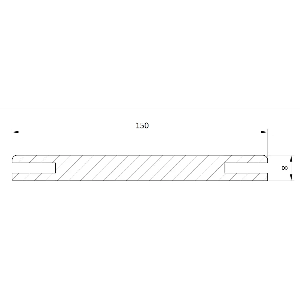 Добор телескопический 2070x150x8 мм ПВХ ламинация цвет лиственница белая КРОНОПРОФИЛЬ STLM-2120510 - Вид №1