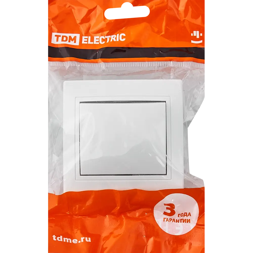 Выключатель TDM ELECTRIC Таймыр одноклавишный белый для скрытого монтажа 85591333 STLM-0064421 - Вид №4