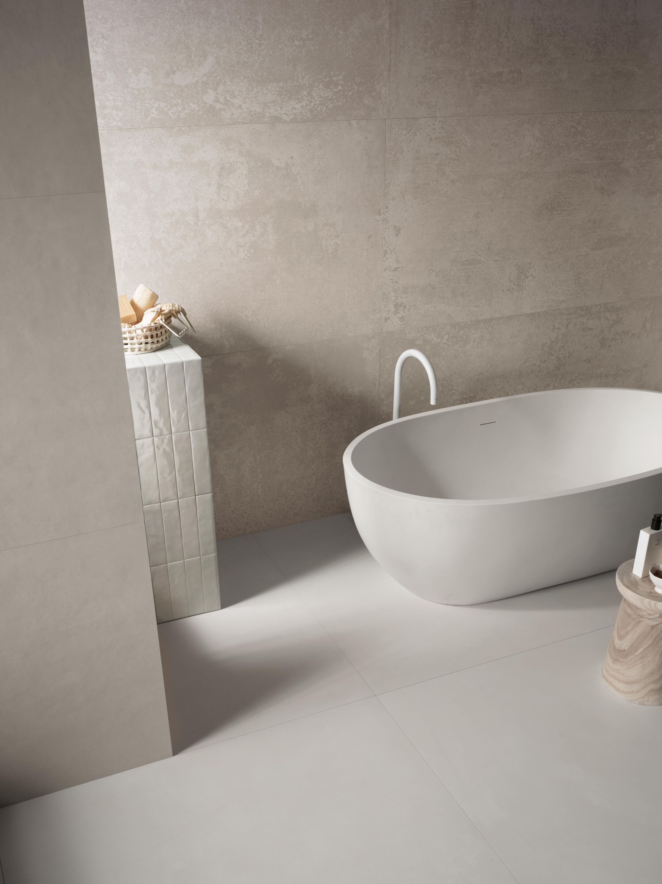 Белая паста с эффектом цемента и декоративная коробка FAP ceramiche Color &gt ARCH-00082087 - Вид №17