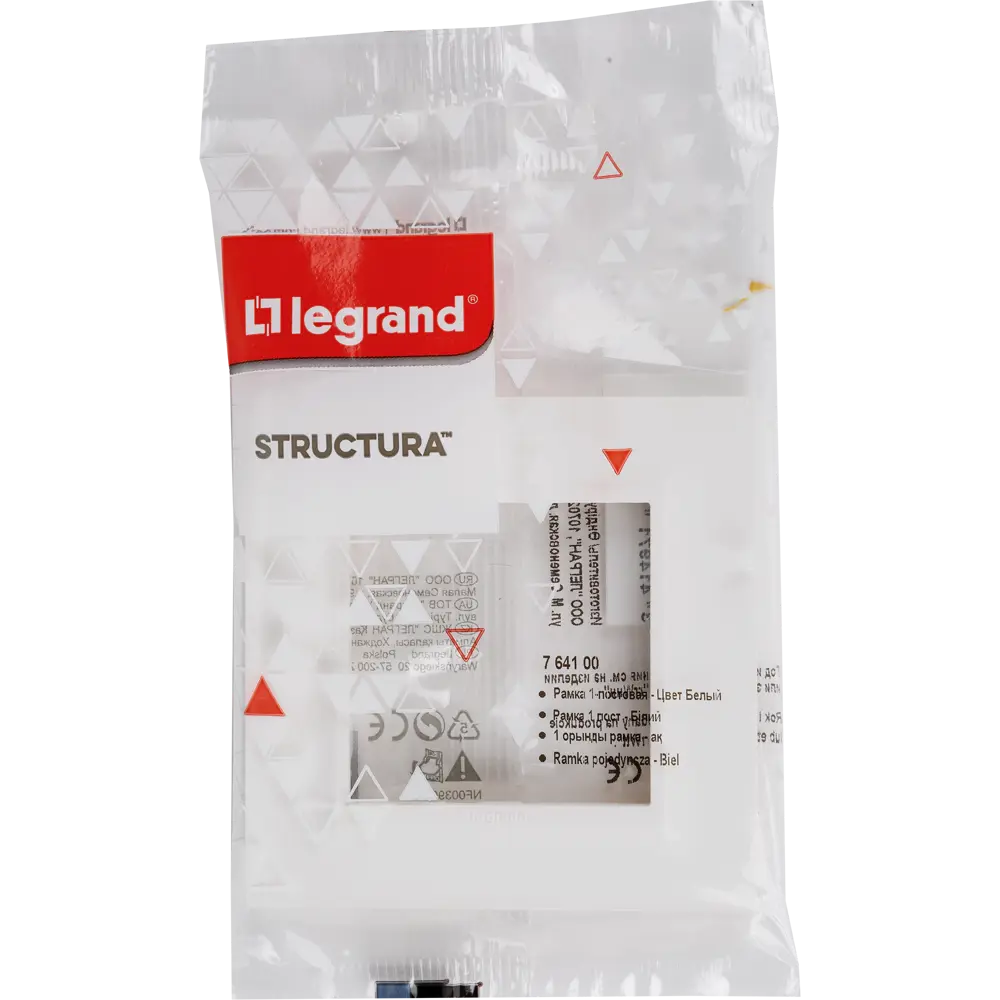 82064665 Рамка для розеток и выключателей Legrand Structura 1 пост, цвет белый STLM-0018652 - Вид №4