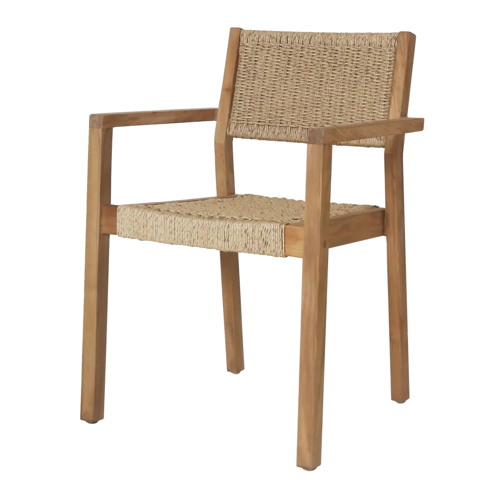 Кресло садовое Ribeira плетеное 57x55x84 см тик NATERIAL STLM-2120923