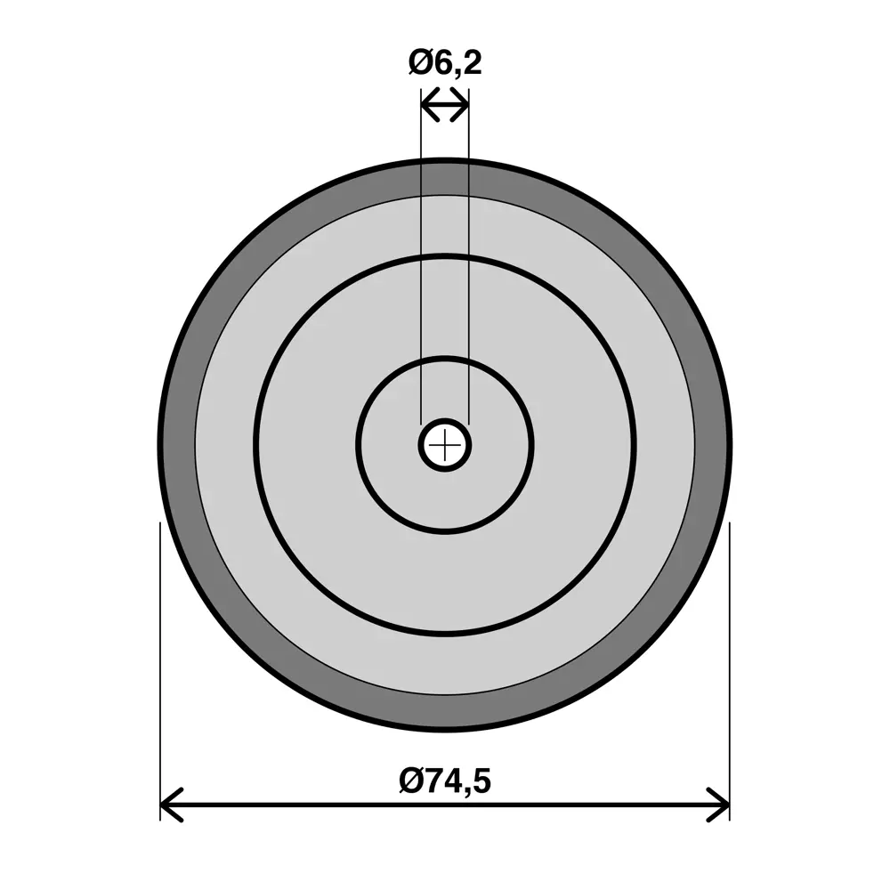 Колесо для садовой тачки Standers, 75 мм, до 40 кг, цвет серый STLM-2063380 - Вид №5