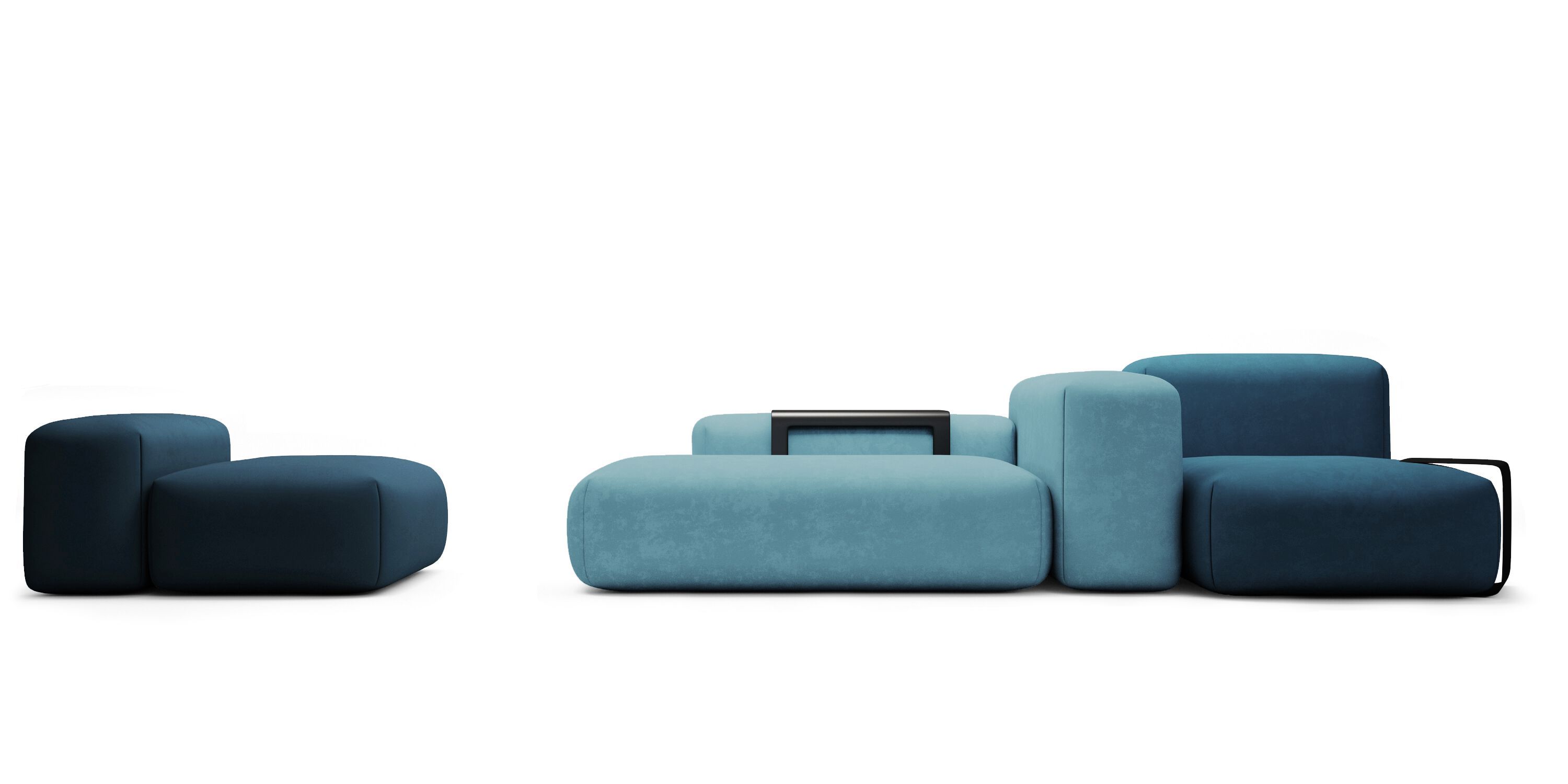 Тканевый диван с полуостровом HANNABI MODEL NO.17 GREEN ARCH-00097013 - Вид №7