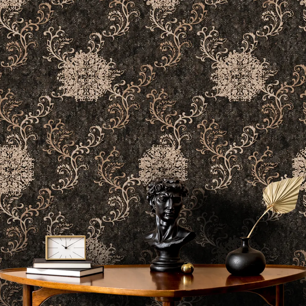Обои флизелиновые Euro Decor Marco черные 1.06 м ED7115-22 88468848 STLM-2099150 - Вид №2