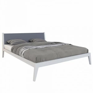 Кровать двуспальная деревянная 180x200 серая Fly BRAGIN DESIGN ДИЗАЙНЕРСКИЕ 256402 Молочный;серый