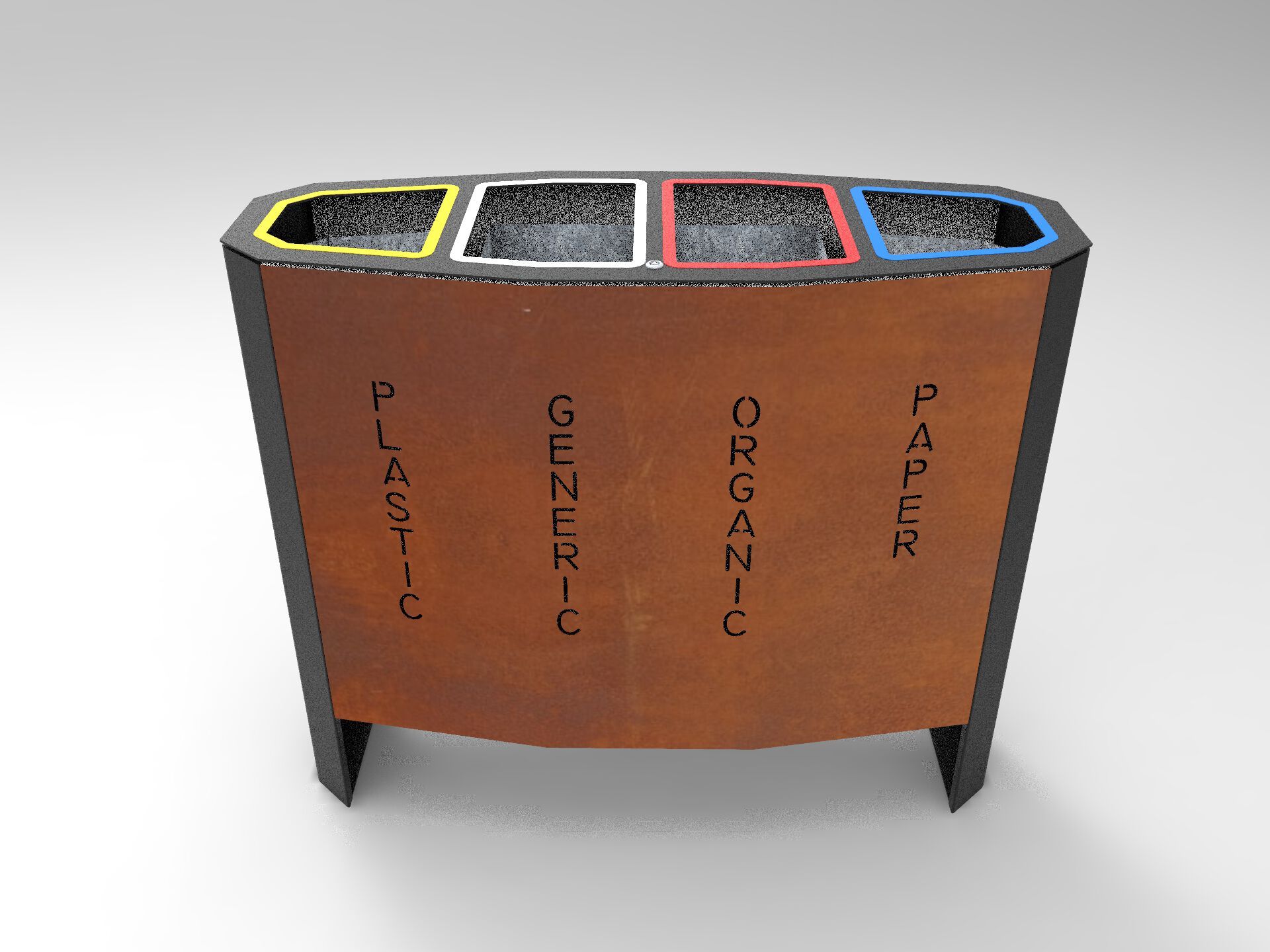 Стальные стойки для мусора на открытом воздухе CITYSì PLANE ARCH-00115970 - Вид №3