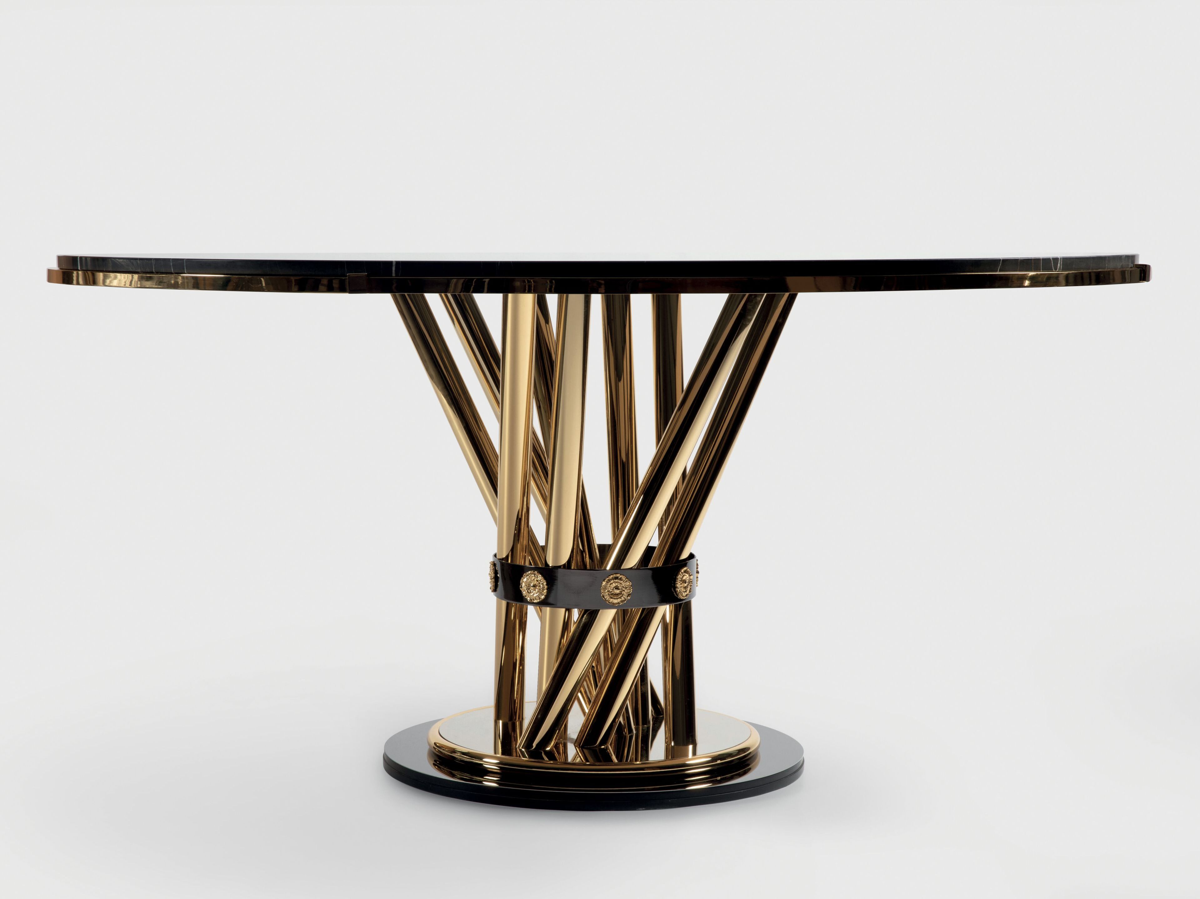 Круглый стол из мрамора и латуни Galbiati Exclusive Interiors ARCH-00139397