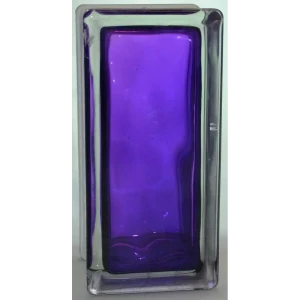 Стеклоблок Vitrablock Волна окрашенный внутри половинка цвет аметист 88961741 STLM-2179390