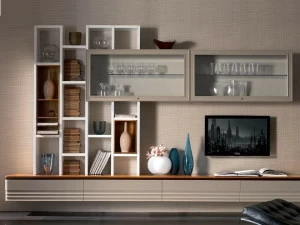 Cantiero Модульная стенка для хранения из массива дерева Elettra day El1025