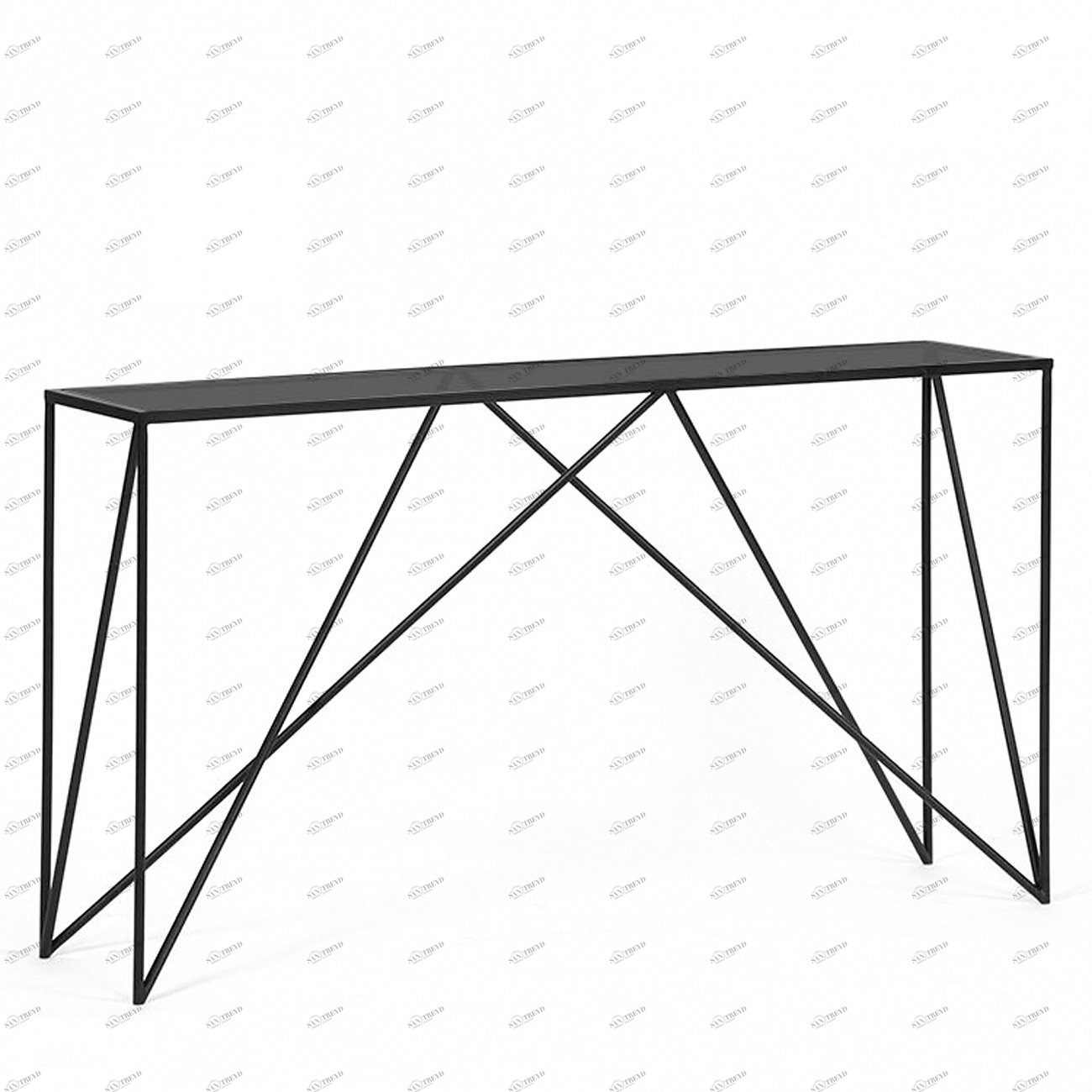 Консоль черная со стеклянной столешницей Monaco INTELLIGENT DESIGN  261000 Черный 