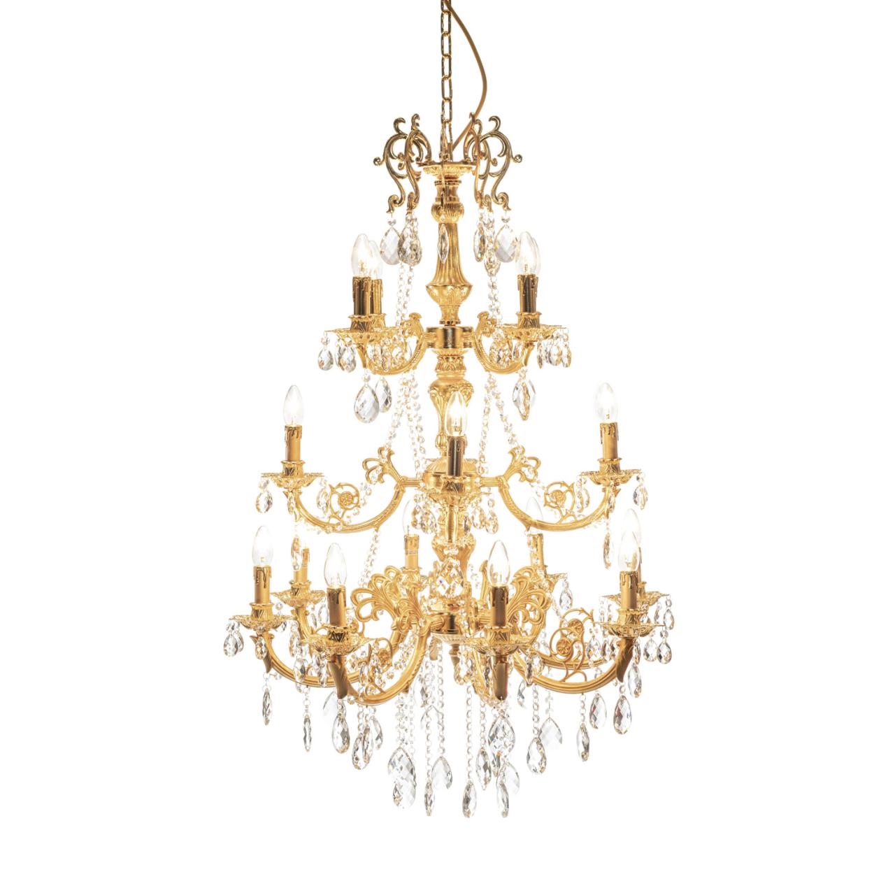 500306-D2 ABHIKA ЛАМПА ПЛАМЯ2 16 CLEAR/GOLD  - Вид №1