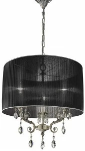 Possoni Illuminazione Старинная серебряная люстра с кристаллами swarovski® Firefly 7117/bk/3