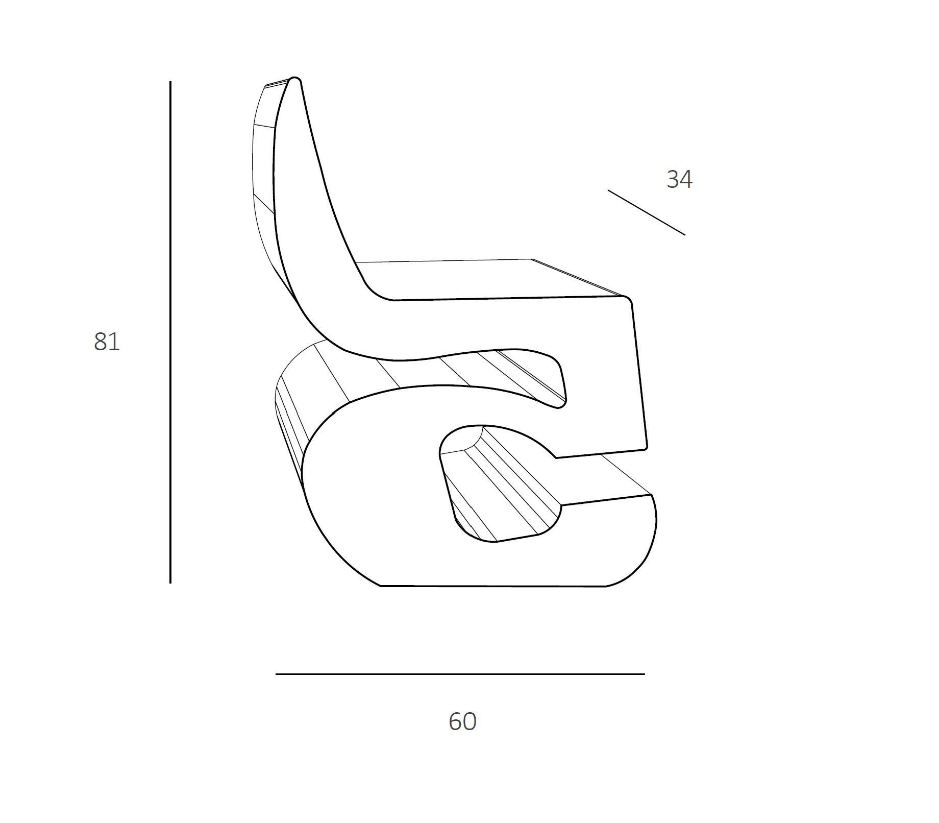 Стул из лакированного бетона Voltan 5 ARCH-00026272 - Вид №1
