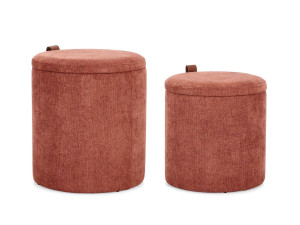 Набор из двух пуфов тканевые контейнеры