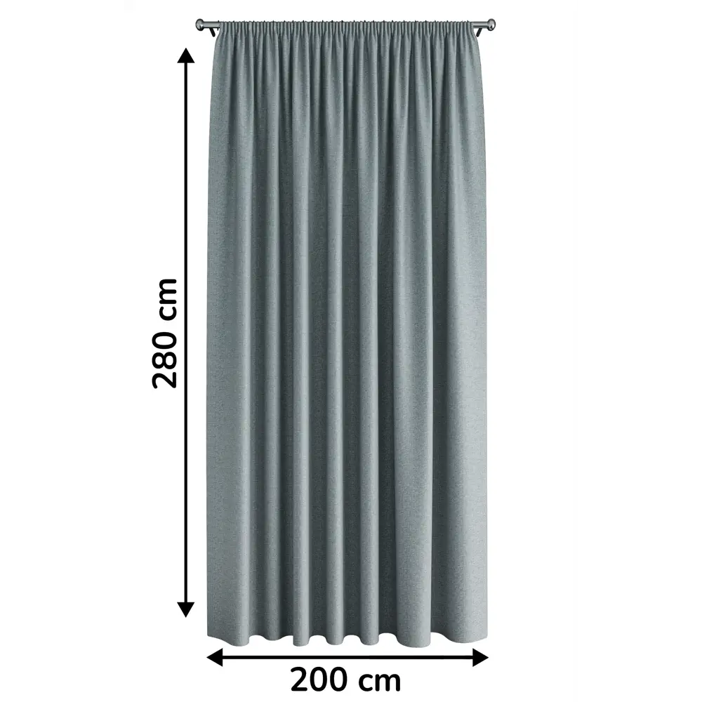 Штора MIAMOZA Stone голубая 200x280 см с затемнением 89427074 STLM-1582043 - Вид №2