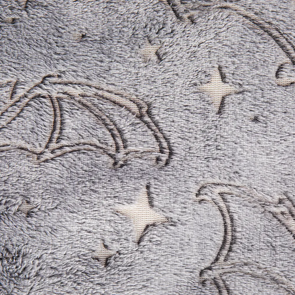 Плед светящийся The Bats 140x200 см фланель цвет серый Ardenza STLM-2087166 - Вид №1