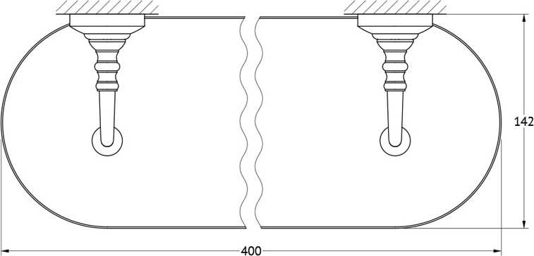 STI 117 Полка 3-х ярусная 40 cm 3SC STILMAR CHROME/GOLD Treesseci 3SC - Вид №1