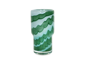 Круглая ваза из дутого стекла